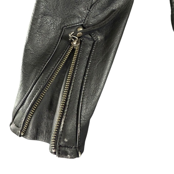 Harley-Davidson Genuine Leather Moto Jacket XS Studded Black - Picture 4 of 9